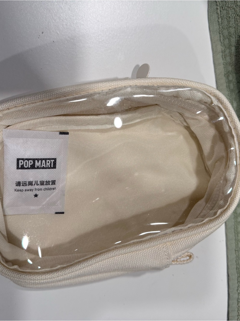 POP MART Kids Clear-Top Cream Toy Storage Pouch